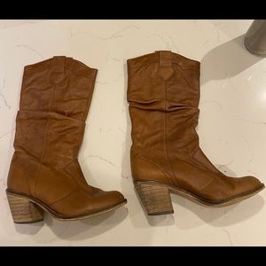 Steve Madden cognac cowboy boots size 8.5